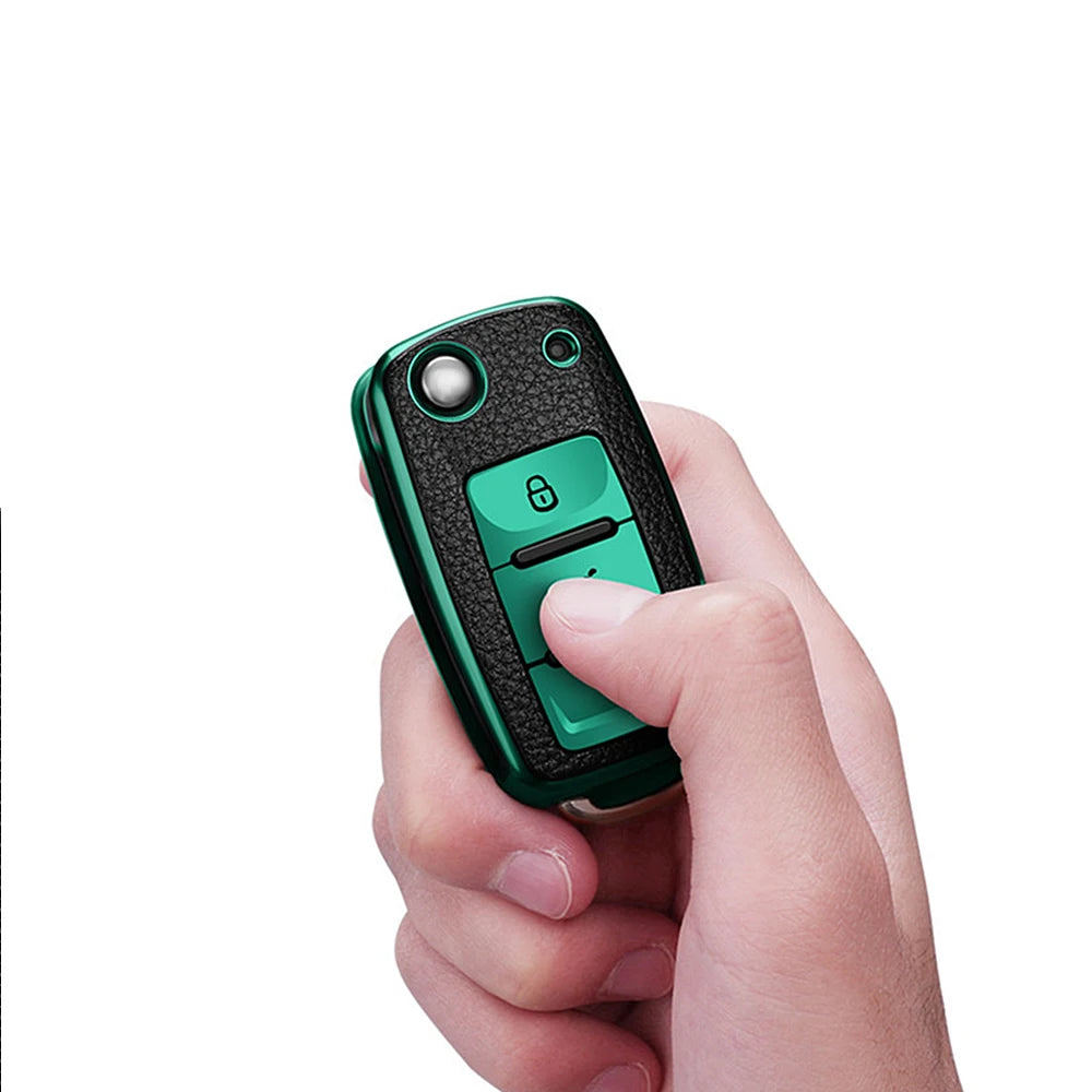TPU Leather Car Key Case Keys Cover Protection Shell Bag for VW Volkswagen Polo Tiguan Passat Golf Jetta Lavida Skoda Octavia