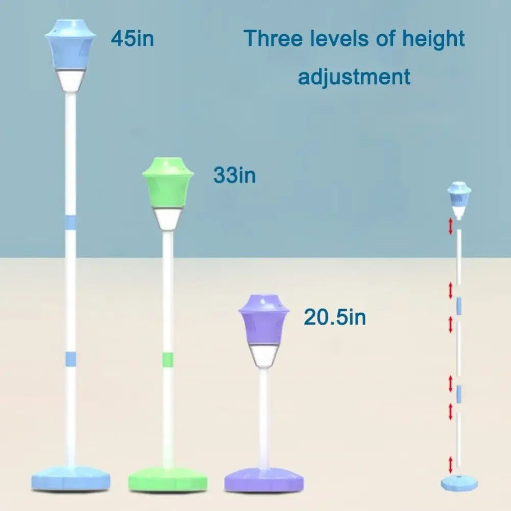 Rechargeable Bubble Maker With Stand With Night Light And Music Bubble Torch Automatic Vertical Bubbles Machine