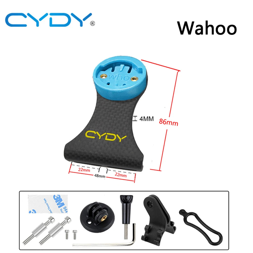 CYDY Carbon 3K Garmin Support For Bicycles Bryton Rider Whaoo Catey XOSS IGPSPORT MAGENE light holder MTB GPS Bike GOPRO Mount