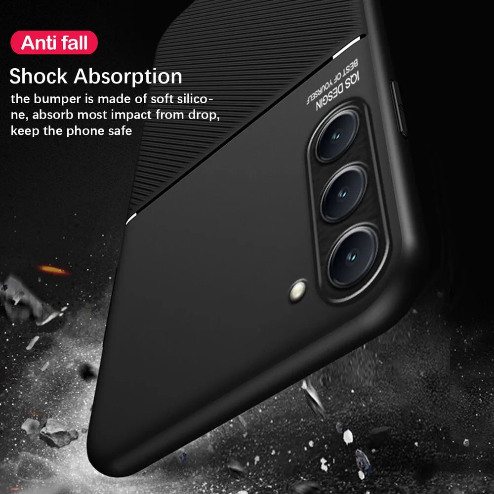 Rugged Non-Slip Case for Samsung Galaxy M15 M35 5G Protective Cover Magnetic Suction Holder Coque Fundas Capa