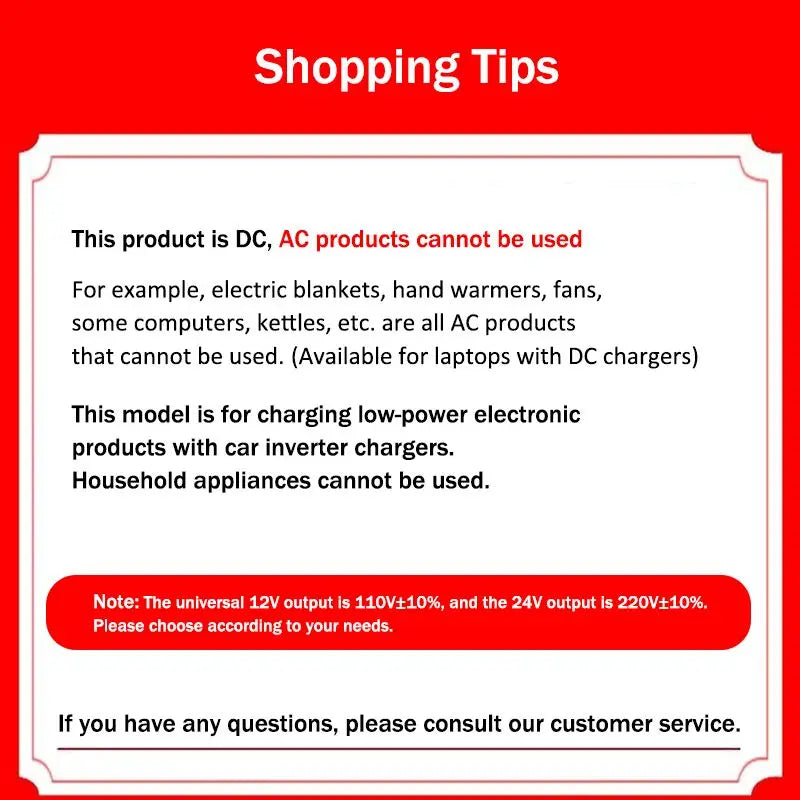 Car Inverter 150W Peak DC12V/24V to 110V/220V LED Display Sockets Power Inverter Adaptor Fast Charging