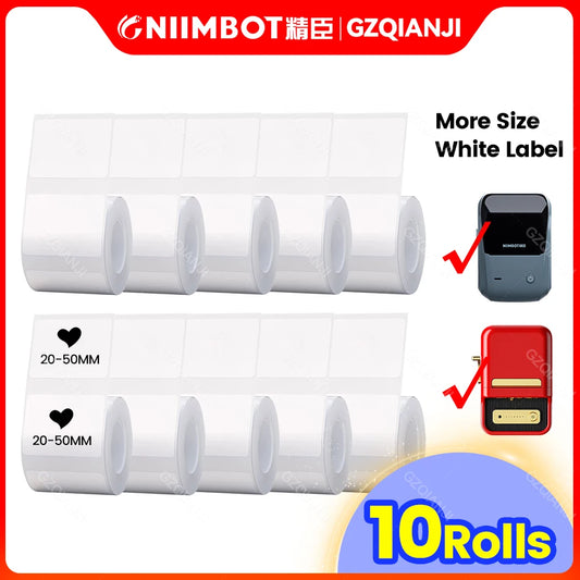 【Buy 2 get 10% off】Niimbot B21 B3S Thermal sticker White labels Waterproof label paper Jewelry retail store label sticker paper