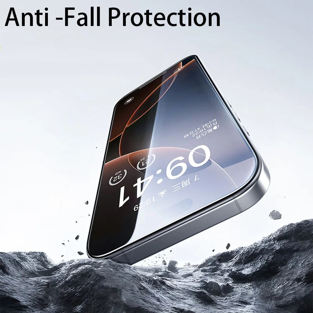 4Pcs Full Cover Tempered Glass For iPhone 16 15 14 13 12 11 Pro Max Mini Screen Protector For iPhone 7 8 Plus X XS Max XR Glass