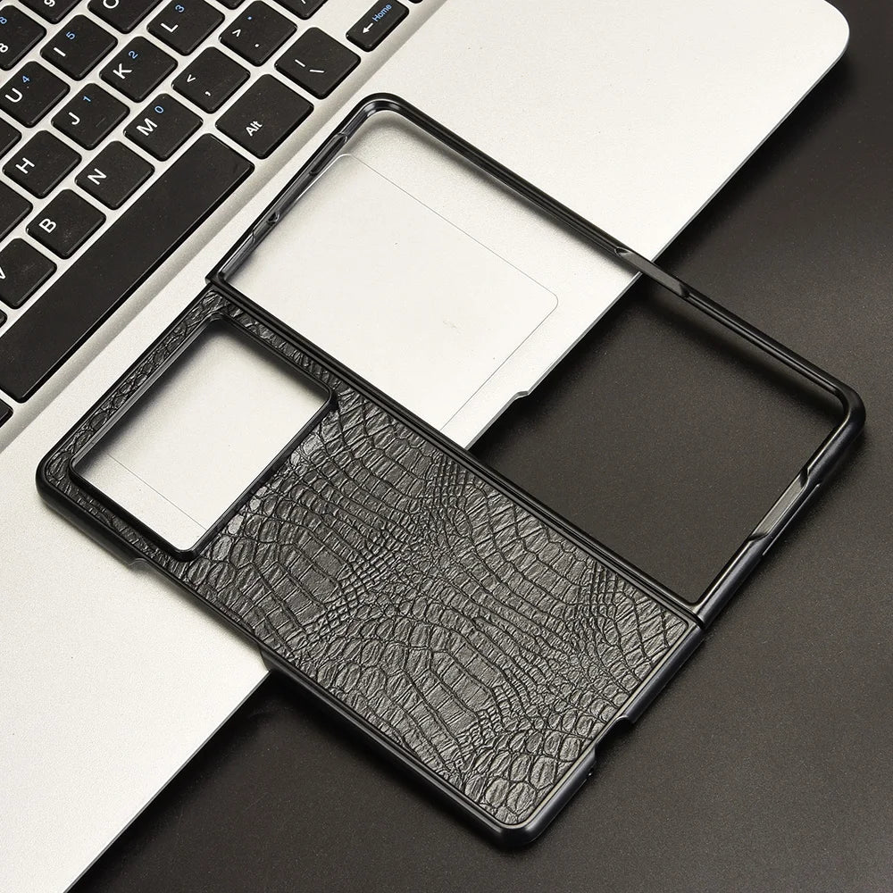 For Tecno Phantom V Fold 2 Case Luxury Leather Skin Texture Ultra Thin Slim Back Cover For Tecno Phantom V Fold2 Phone Cases