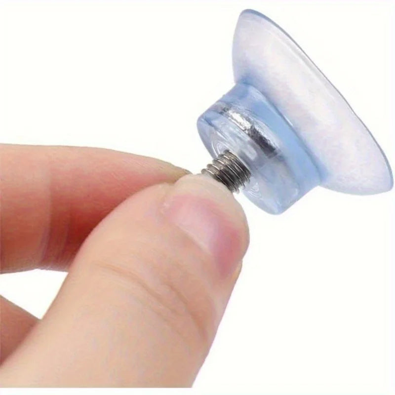 M6 Screw Rubber Suction Cups, 3.51cm Transparent with Metal Screws - Ideal for Glass Table Top Replacement & Holiday Decorations