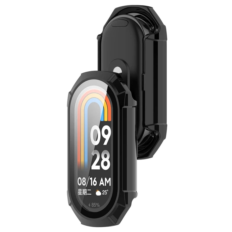 Case+Glass For Xiaomi Mi Band 9 Anti-scratch Protective Cover All-around PC Screen Protector Bumper for Mi Band 9 Cover Shell
