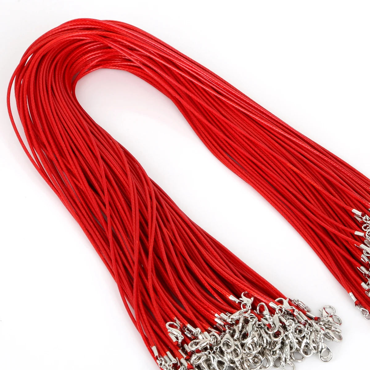 10 Pcs/lot Faux Leather Chains Bracelet Choker Necklace With Lobster Clasp DIY Jewelry Making Findings String Cord 1.5 mm