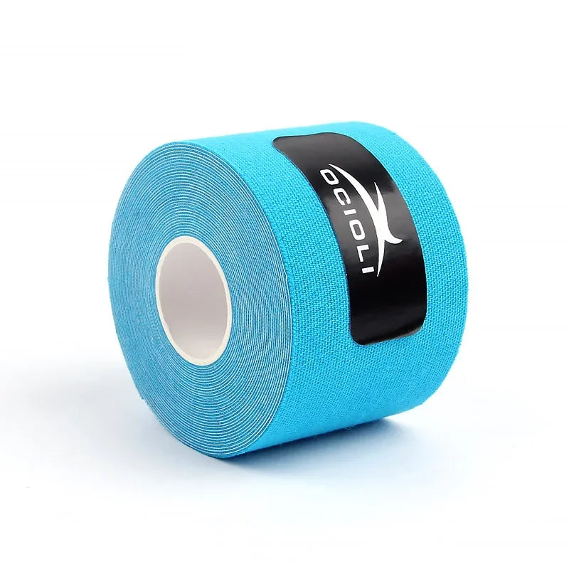 5 Pieces 5mx5cm Kinesiology Tape Sports Safety Tape Bandage Strain Injury Support Waterproof Elastic Physio Kinesiotape Patch