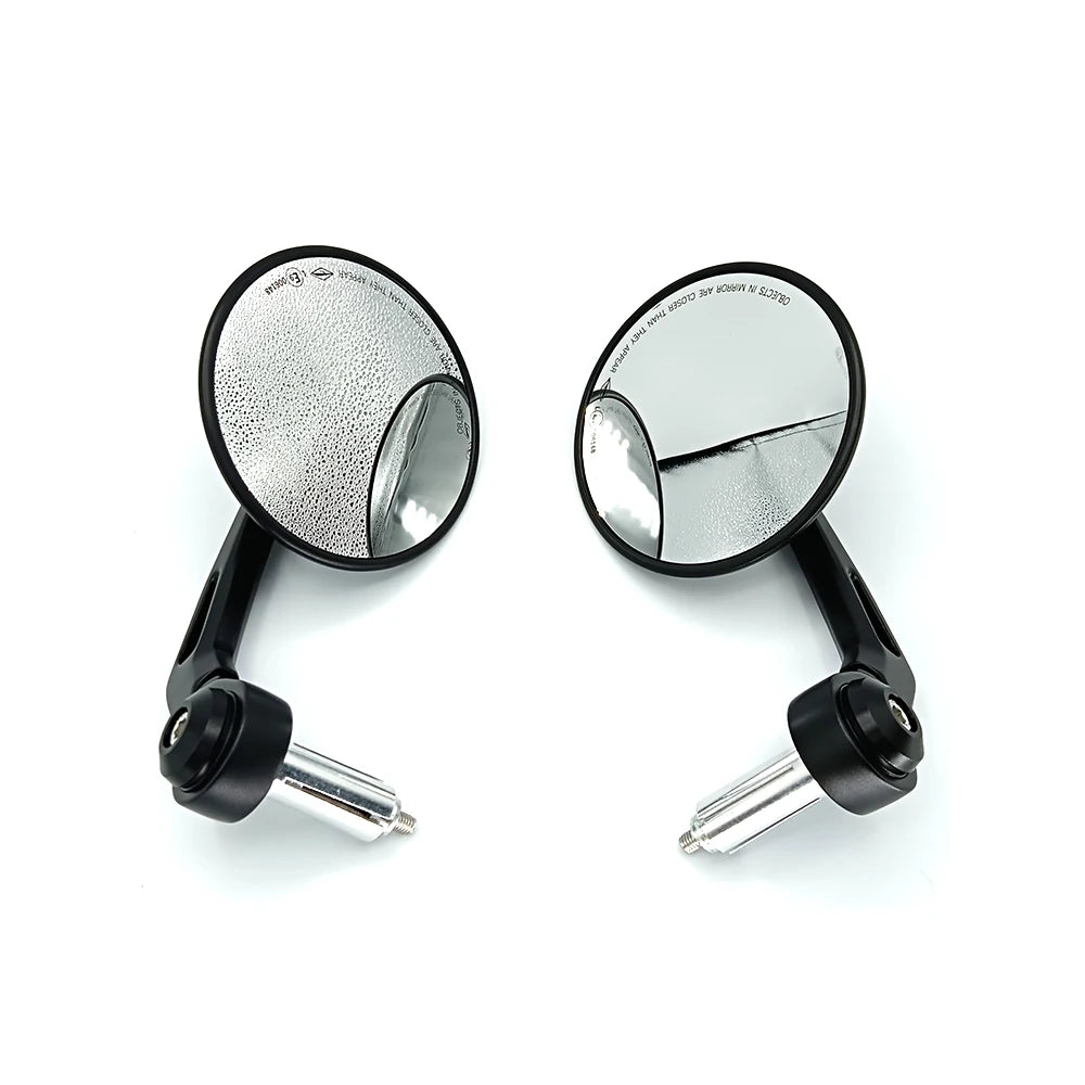 7/8" 22mm CNC Motorcycle Rearview Mirrors Universal Clear Glass Scooter Bar End Handlebar Mirror Rear View Mirror Accessories