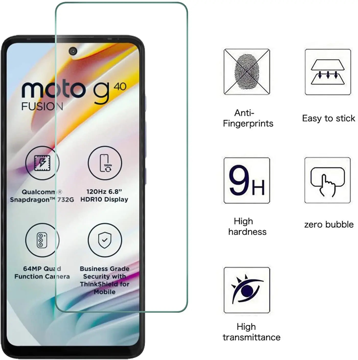 5Pcs Tempered Glass For Moto G84 G54 5G G14 4G Screen Protector