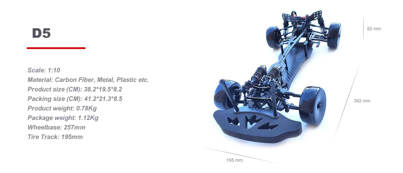 RC Car 3RACING Sakura D5 D5Pro D5M KIT 1:10 Carbon Fiber DIY Model Remote Control Super Rear Drive Drift High Speed Racing Frame