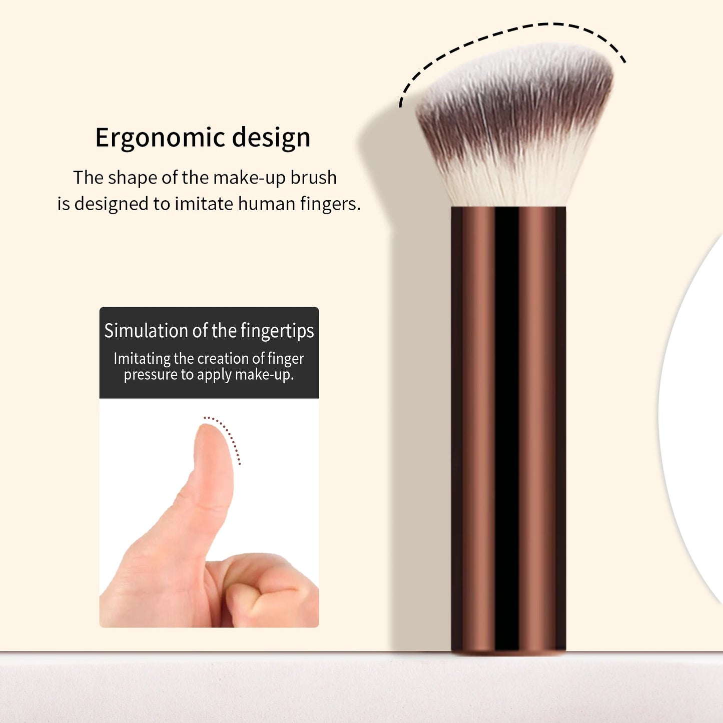Aluminum base Contour brush soft and fluffy powder brush Makeup Brush Seamless Finish Brush Fiber Hair Design Single Face Brush