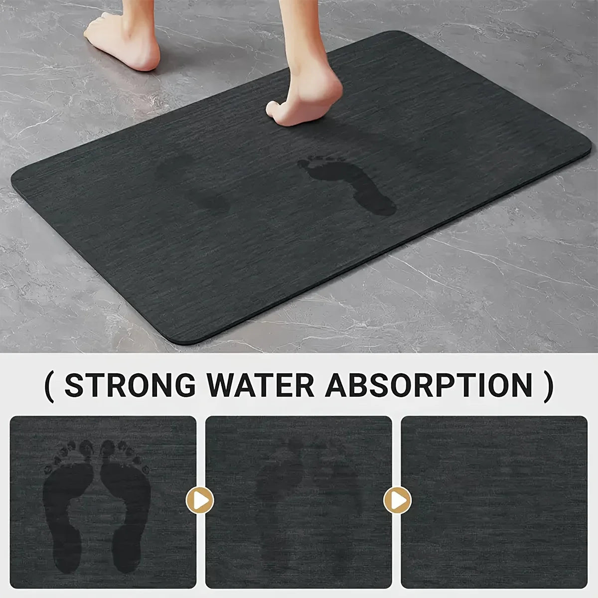 Simple bathroom anti-slip mat thin toilet absorbent foot mat porch entrance mat entrance mat
