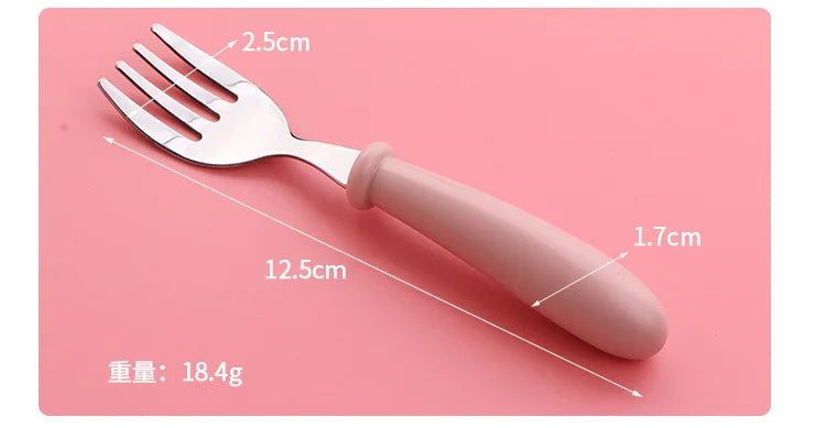 3pcs Children Spoon Forks Box Kids Stainless Steel Kids Cutlery Portable Baby Feeding Utensils Baby Spoons Baby Tableware Set