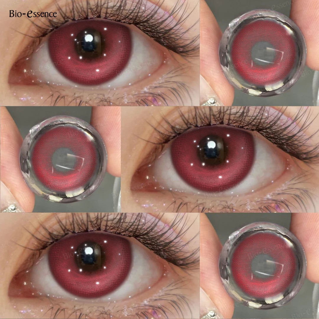 Contact Lenses for Halloween 2PCS Colored Contact Lenses Cosplay Purple Lenses 1Yearl Fashion Color Beauty Lenses Bio-essence