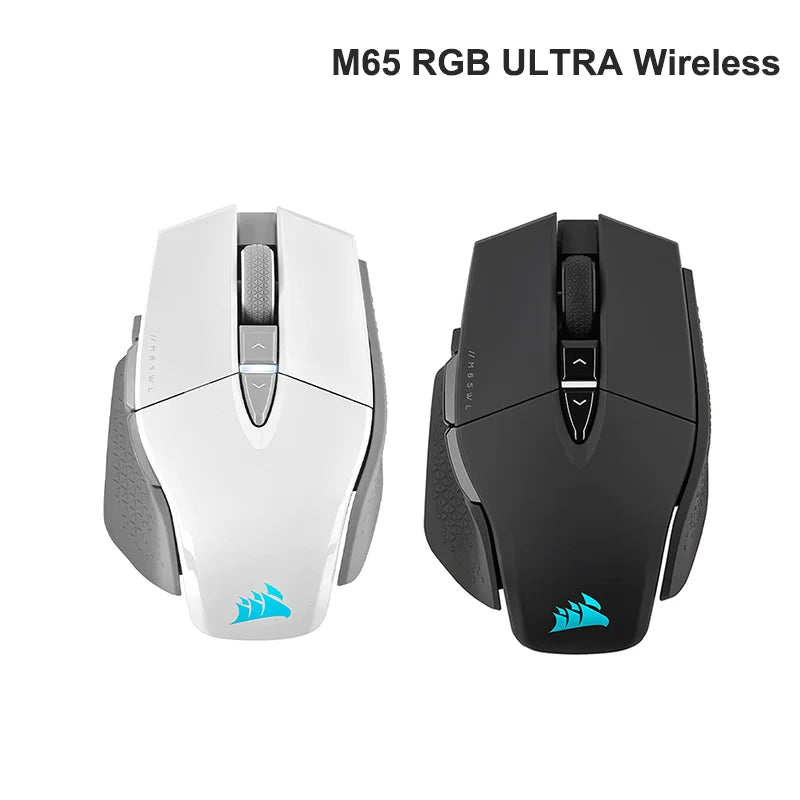 Corsair M65 RGB Ultra Gaming Mouse All New M65 Series Black/White26,000 DPI Optical Sensor, Optical Switches, AXON Hyper-  Mouse