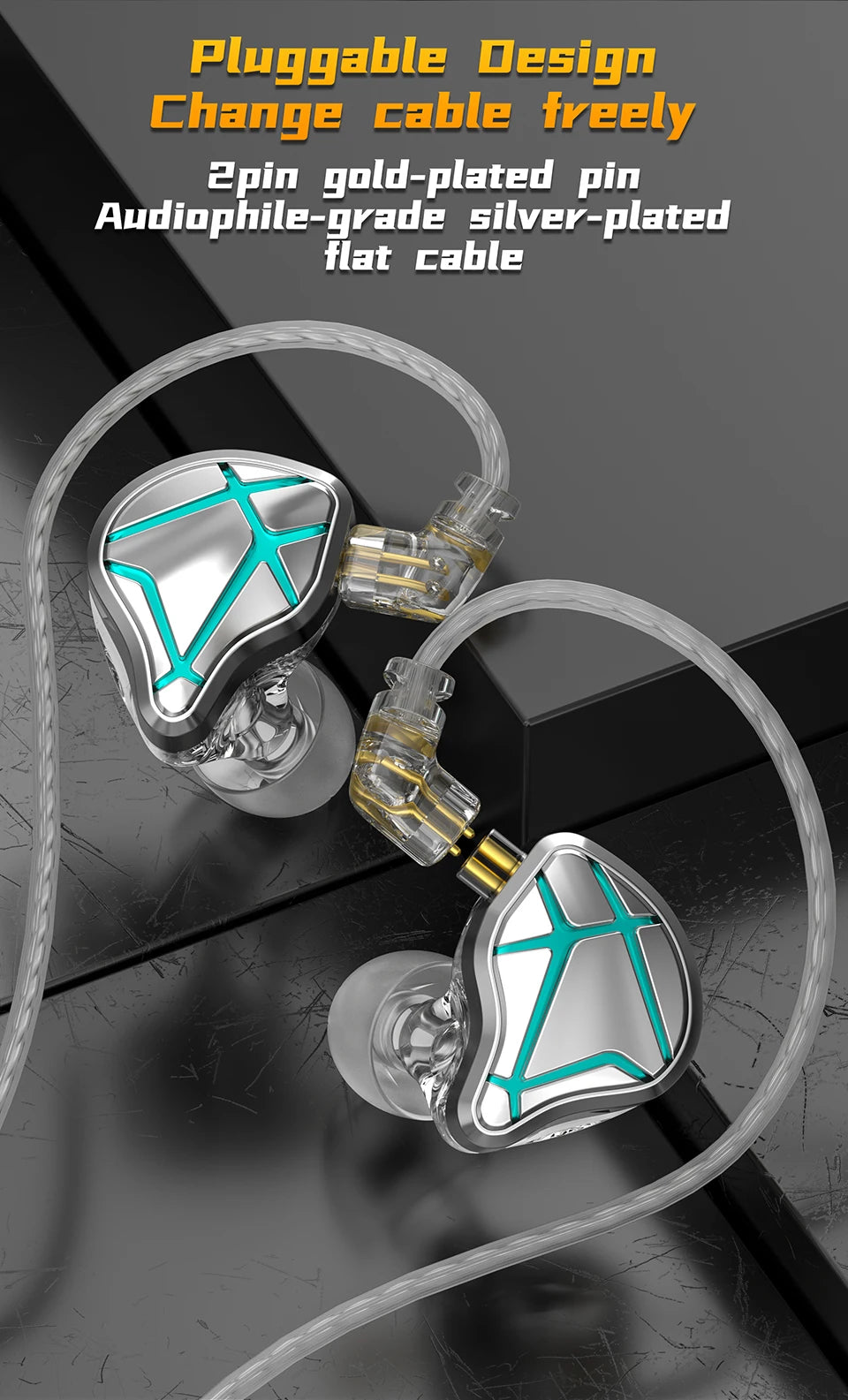 KZ ESX Metal Wired Earphone Noise Cancelling Headset Sport Earbuds In Ear Monitor HiFi Best Headphone With Microphone Gaming