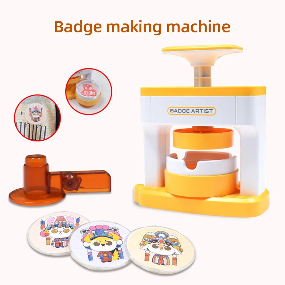 98Pcs Durable 55mm Badge Machine No Assembly Complete Button Maker Portable Craft Machine Pin Making