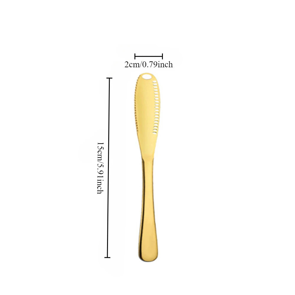Stainless steel  butter knife cheese butter perforated knife mini spatula bread jam  knifes