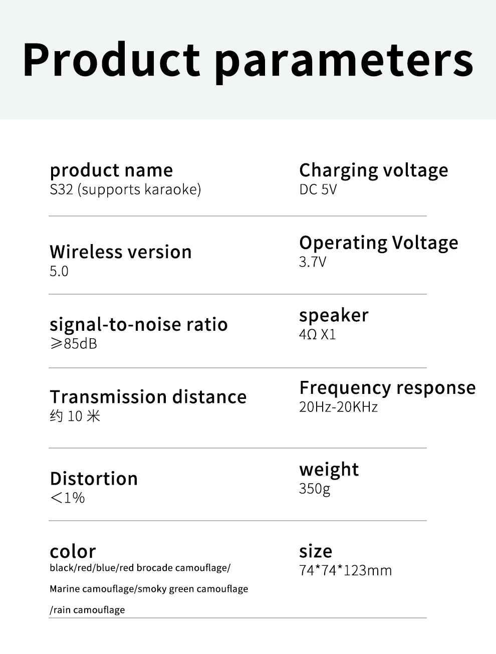 Zealot-S32 Wireless Speaker Outdoor Portable Subwoofer Speaker, Waterproof IPX 6, Dual Pairing,1800mAh Battery