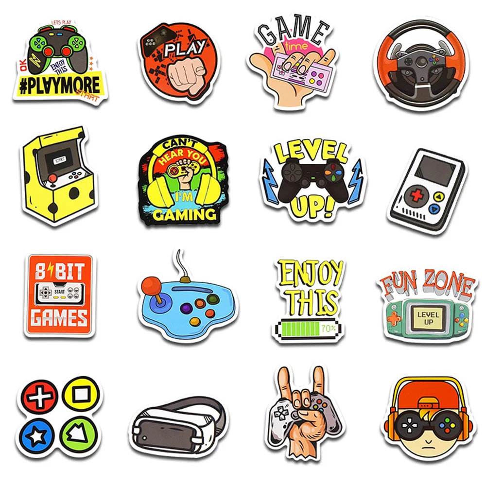 50PCS Nostalgic Game Console Graffiti Stickers Laptop Luggage Suitcase Guitar Skateboard Motorcycle Car Stickers