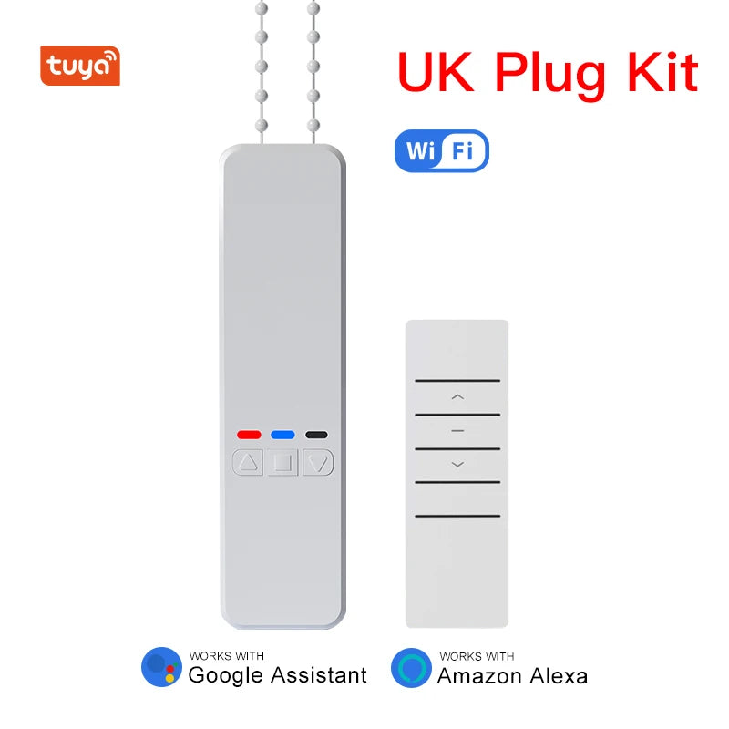 KEMEK Tuya Smart Wifi Blinds Motor Automatic Electric Roller Shade Controller App Control Works with Alexa Google Assistant