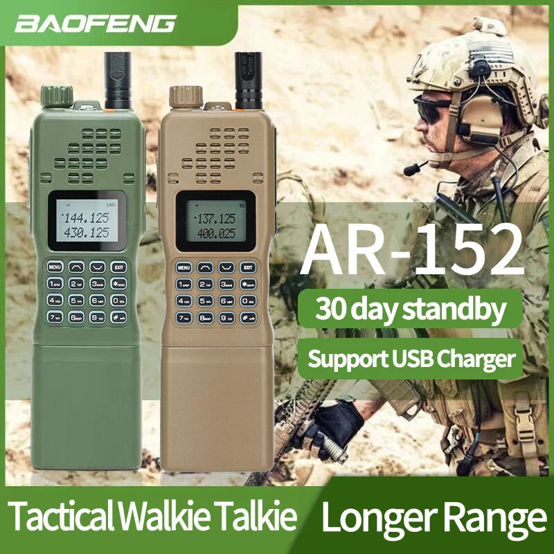 Baofeng AR 152 Ham Radio High Powerful CS Tactical Game Walkie Talkie Long Range Upgraded UV 5R Portable Two Way Radio