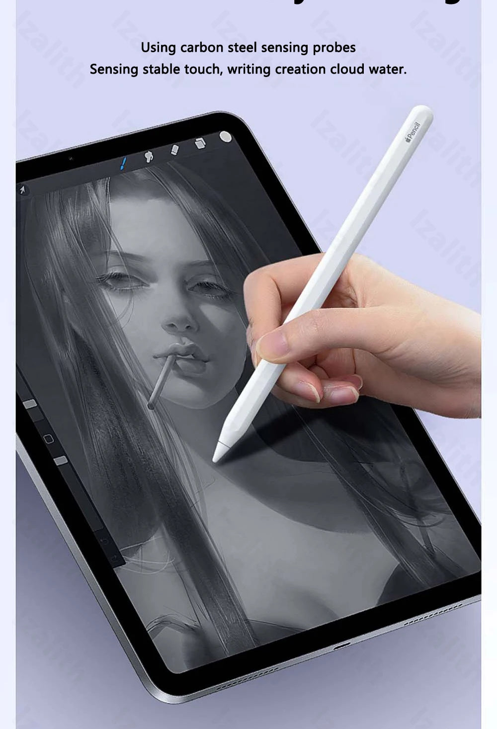 Replacement Pencil Tips for Apple Pencil 1st 2nd 3th(USB-C) 4/6 Pcs 2B Thin Soft Nibs for iPad Pro Pencil 1/2/3 Stylus Fine Nib