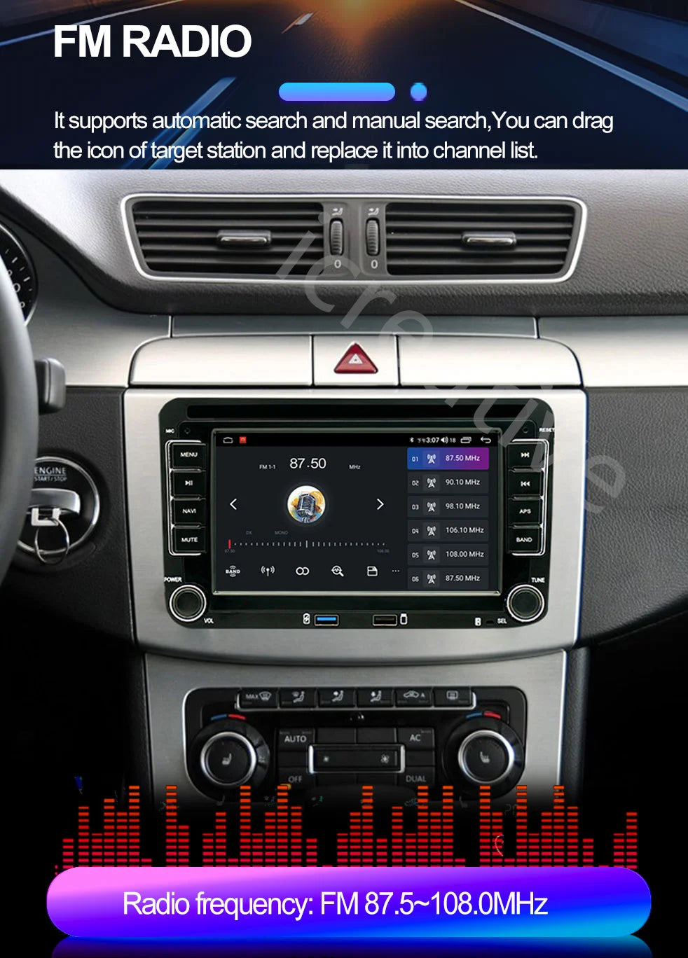 2Din Car Radio Android for Volkswagen Golf 5 6 Polo Passat B6 B7 CC Skoda Jetta Universal Multimedia Carplay Wifi GPS Navigation