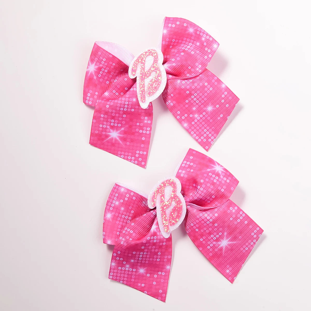 2 women's pink thread webbing with green onion powder lettering two ear clip Fashion personality cheapest items available girl m