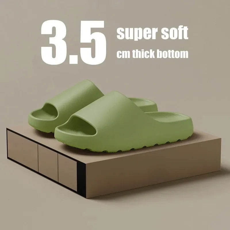 EVA Soft Thick Soled Slippers Women's Summer Fashion Wear Slippers Home Home Sandals Men's Beach Shoes