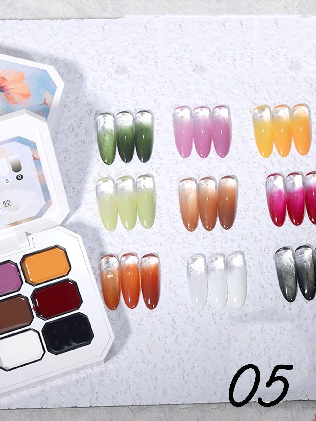 5/9 Colors Solid Nail Polish Palette Peelable UV/LED Polish Lacquer Salon Gel Nail Art Varnish Thanksgiving Gifts