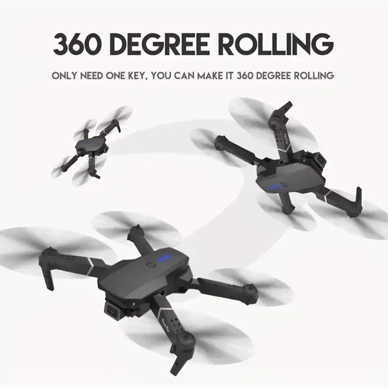 4K Aerial Photography UAV E88Pro RC Drone With 1080P Wide Angle Dual HD Camera Foldable RC Helicopter WIFI FPV Toy Gifts