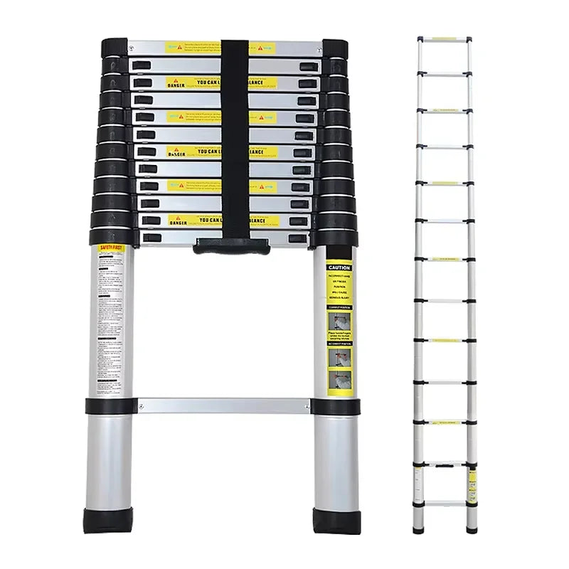 Multifunctional Aluminum Alloy Telescopic Ladder Portable Folding Herringbone Straight Ladder For Household Engineering Lifting