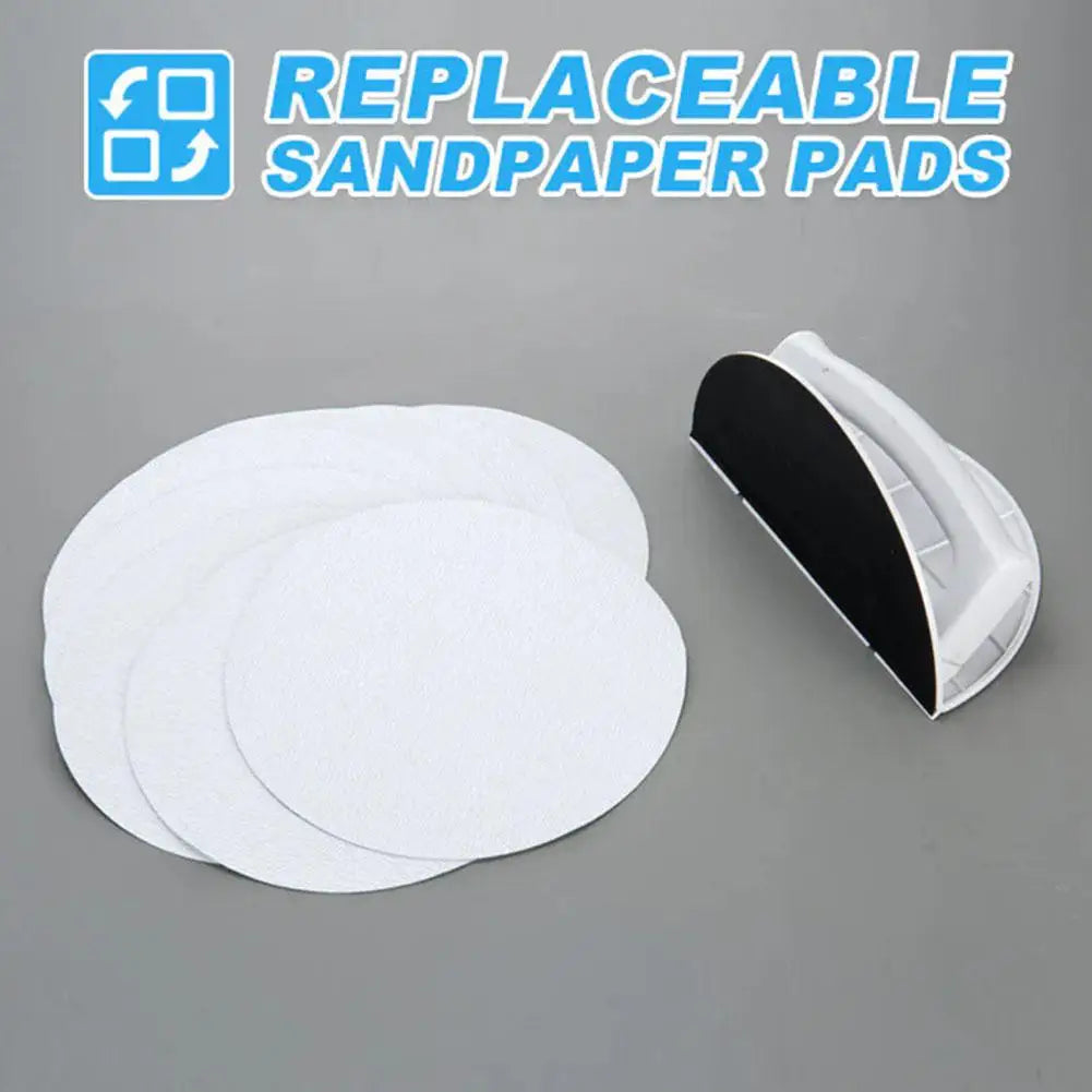 Semi-Round Angle Sander with Replaceable Sandpaper - Multi-Purpose Sanding Tool for drywall surfaces,Ergonomic Non-Slip Handle