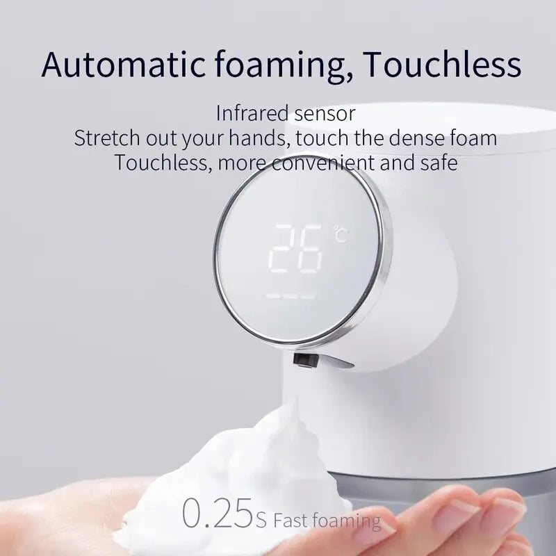 Desktop Sensing Foam Wash Mobile Phone Charging Household Soap Dispenser LED Display Automatic Sensing Contactless Hand Washing