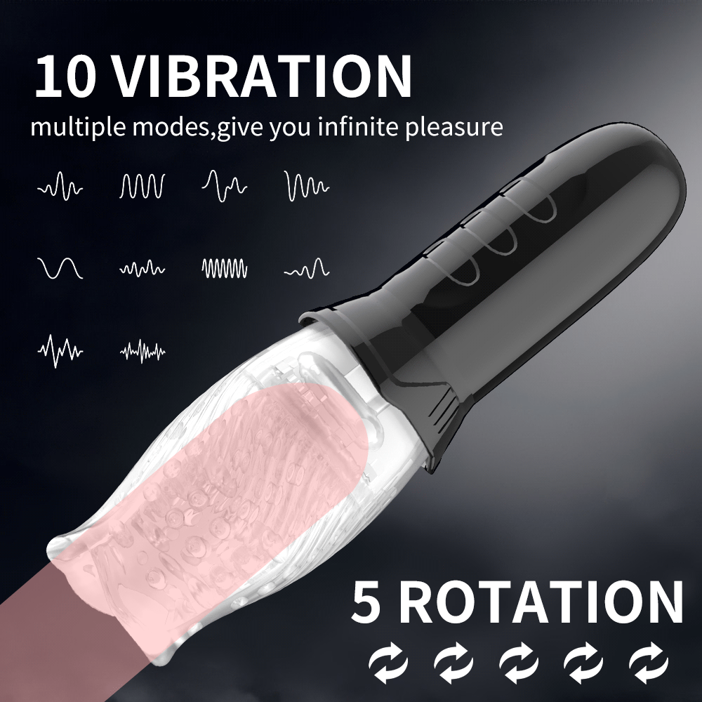 Automatic Rotating Vibrating Male Masturbator Penis Massage Vibrator Real Oral Sex Glans Delay Trainer Masturbation Toys for Men