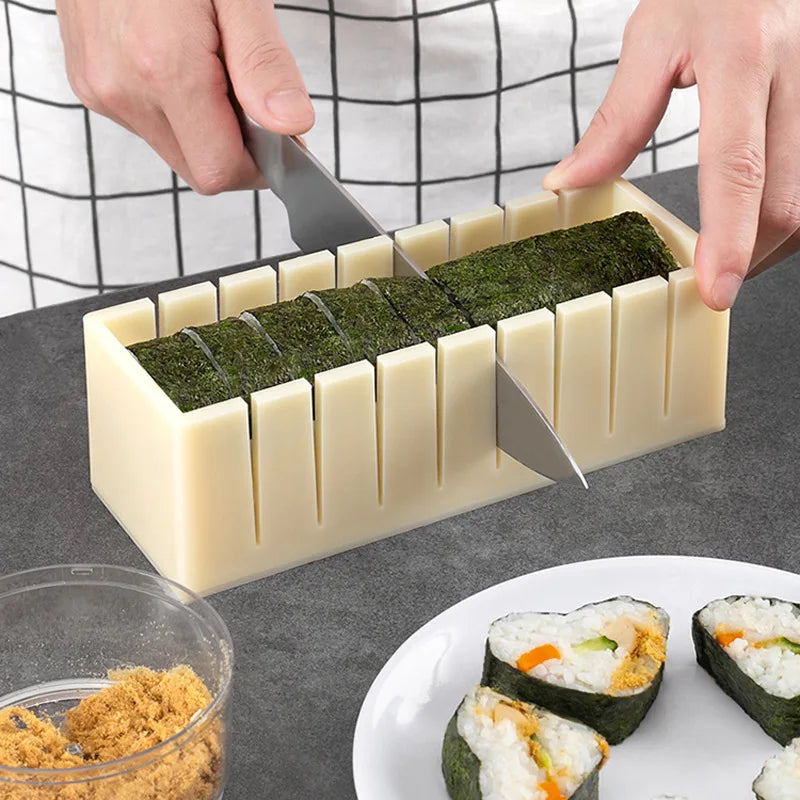 3/10Pieces Sushi Molds 10Shapes Sushi Rice Making Kit Easy Home DIY Sushi Tool Kitchen for Beginners Instruction Manual Included