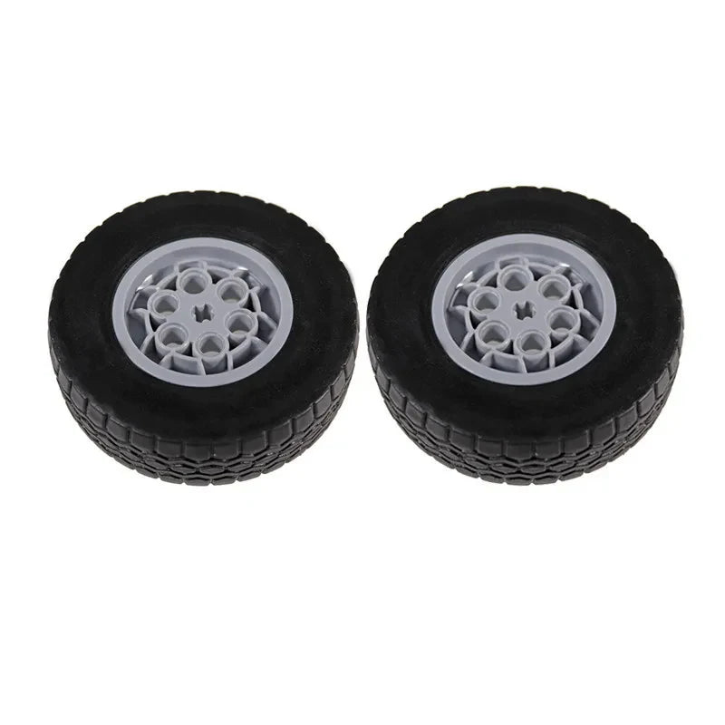 4Pcs/Lot Technical EV3 Wheel 62.4x20mm Tyres MOC 32019 32020/86652 Parts Building Block 42009 Crane Wheels DIY Spare Bricks Toys