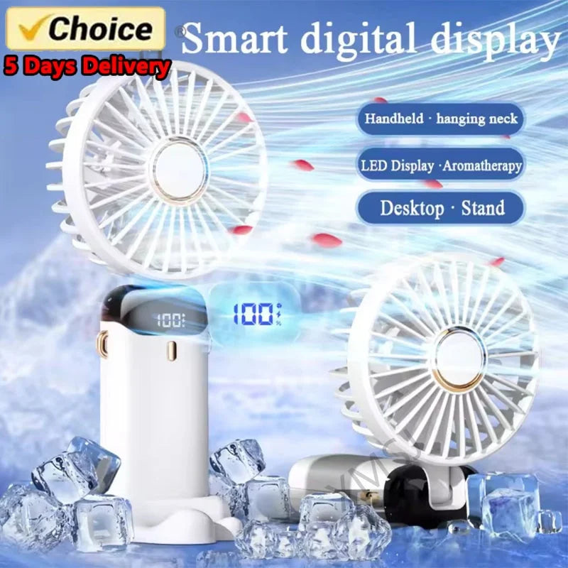 Electric Fan Portable Air Conditioner Mini Cooler Rechargeable Neck Fans for Home Free Shipping Hand Usb Conditioning Blades