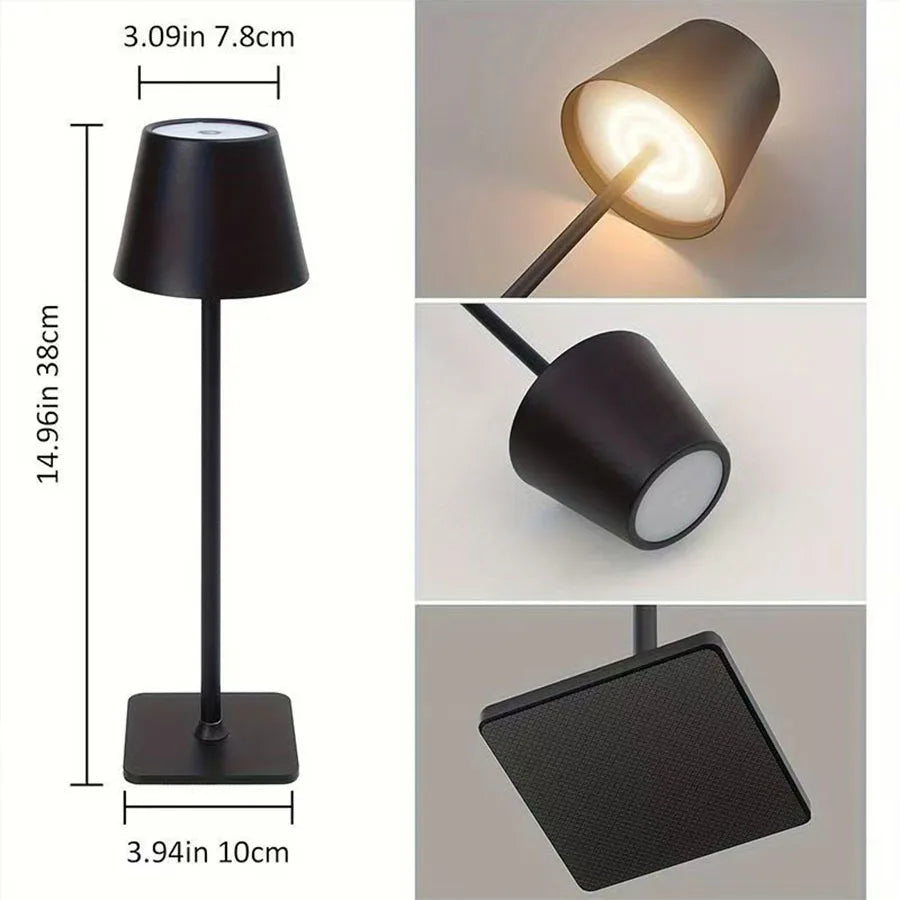 Touch Control 1800mAH high-capacity battery LED Desk Lamp - 3 Color Modes, Dimmable, USB Plug in, Eye-Caring Study/Bedside Light