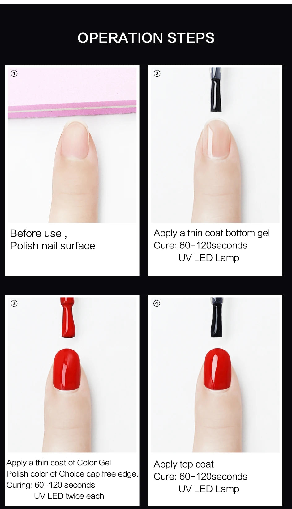 NAILCO 15ml Hema Free TPO Free Top Coat And Base Coat Art Design Gel Nail Polish Top Base Coat UV LED Soak Off Gel Nail Varnish