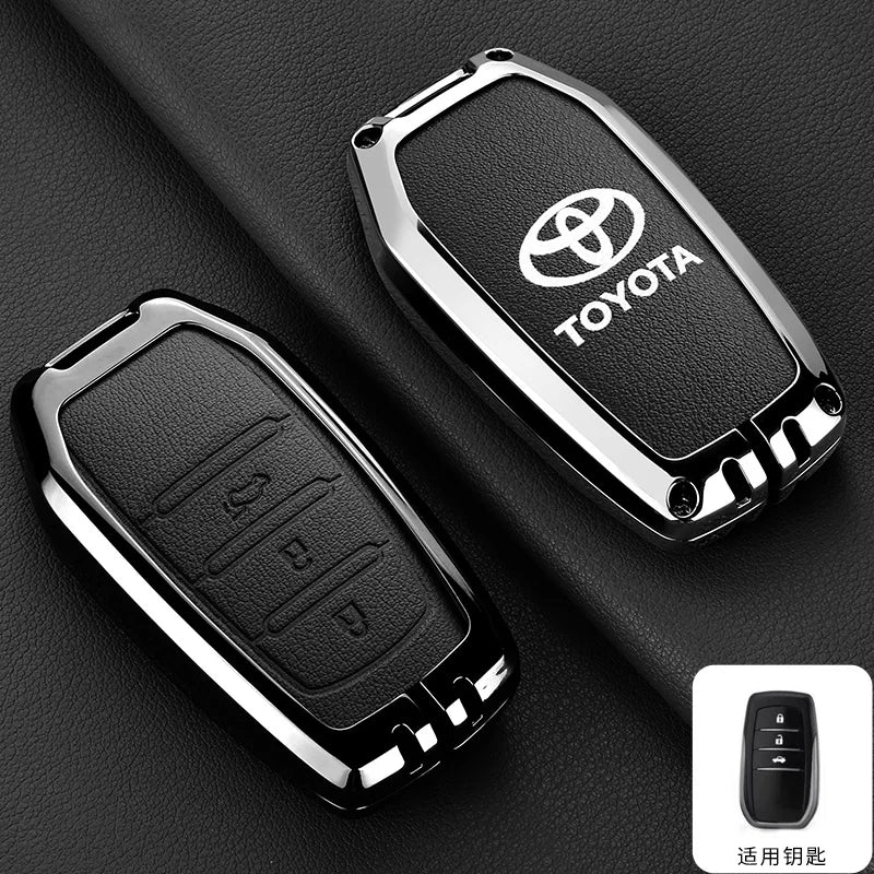 Car Remote Key Case Cover For Toyota CHR Hilux Fortuner Land Cruiser 200 Camry Corolla Crown RAV4 Highland Keychain Accessories
