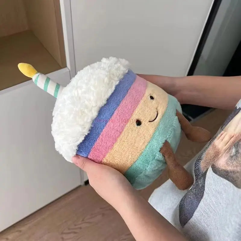 New Birthday Cake Jelly Cat Plush Toy Doll Cake Cloth Puppet Cute Fun Shop Soothing The Doll Valentine'S Festival Birthday Gift