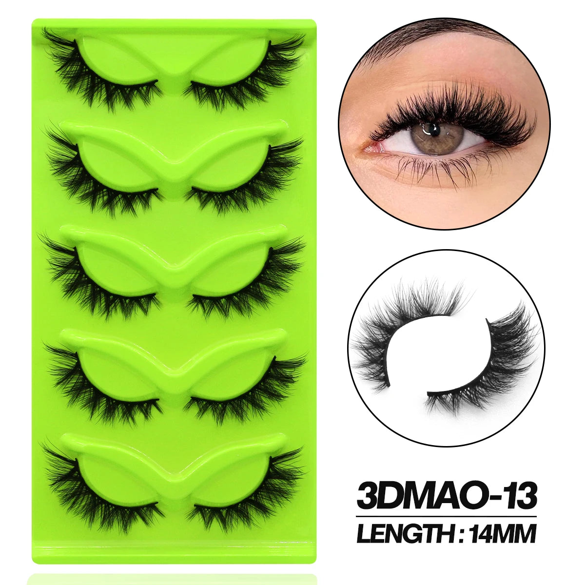 GROINNEYA False Eyelashes Faux Mink Eyelashes Fluffy Faux Mink Lashes Wispy Eyelashes Extension Effect Lashes Volume Mink Lashes
