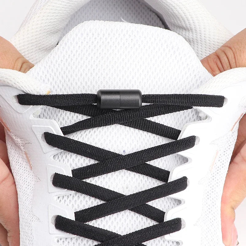 Elastic laces Sneakers Colorful Options No tie Shoelace for Sports Round Shoelaces without ties Kids Adult Shoes  Accessories