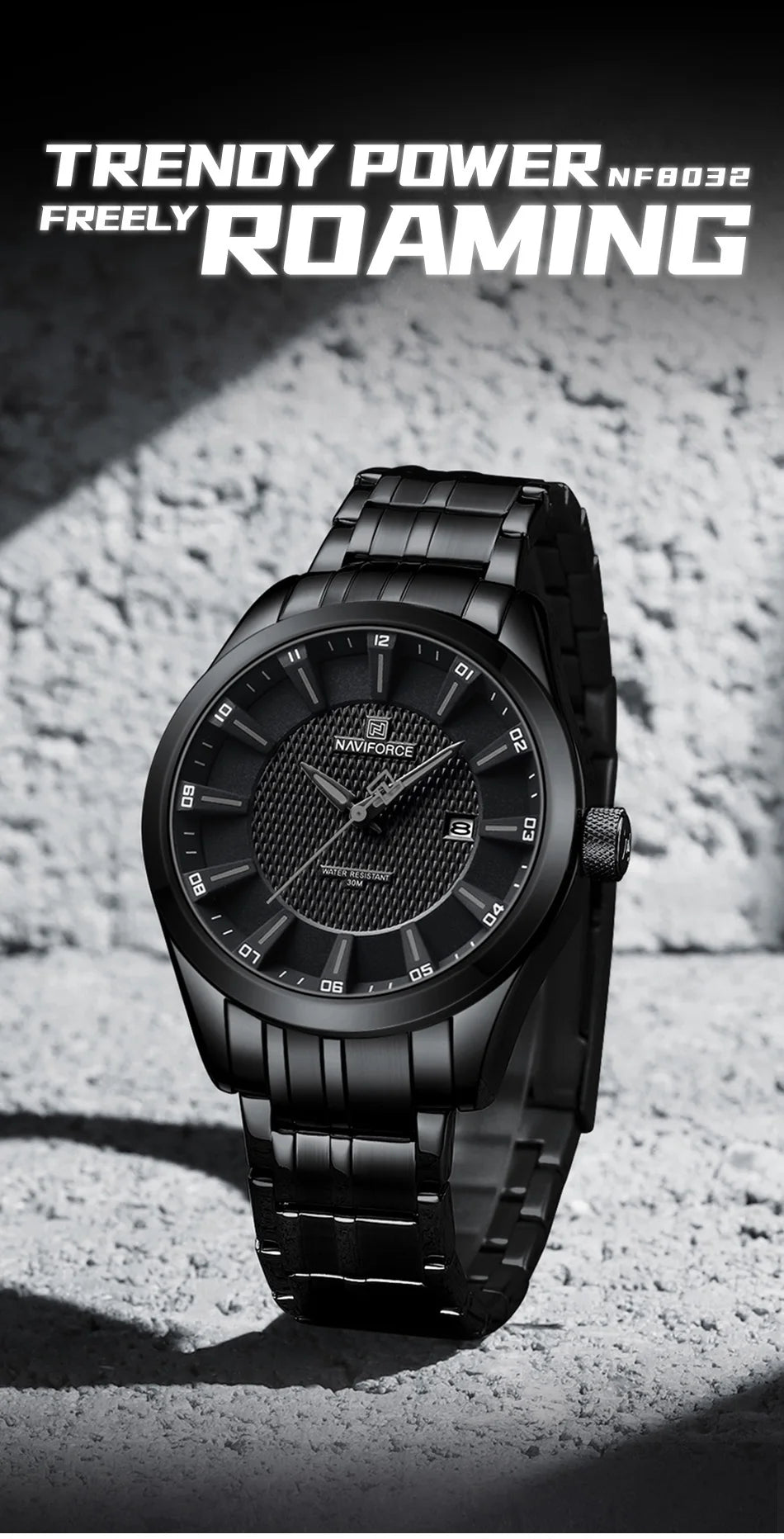 Top Brand NAVIFORCE Men's Watch Waterproof Quartz Business Casual Wristwaches Stainless Steel Strap Date Clock Relogio Masculino