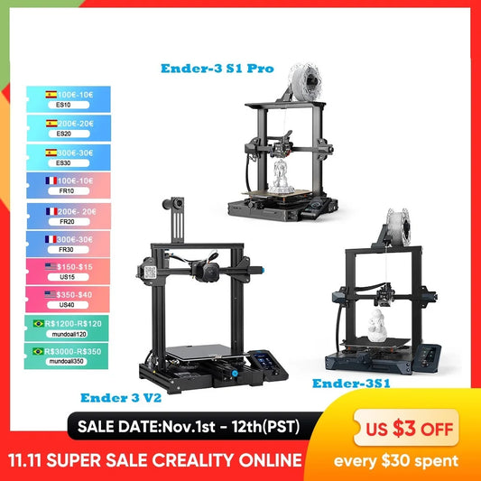 Go 3D Printer Ender-3/3Pro/Ender 3 V2/Ender-3S1/Ender3S1Pro Printer Smart Filament Sensor Self-assemble Printer Kit 32 Bit