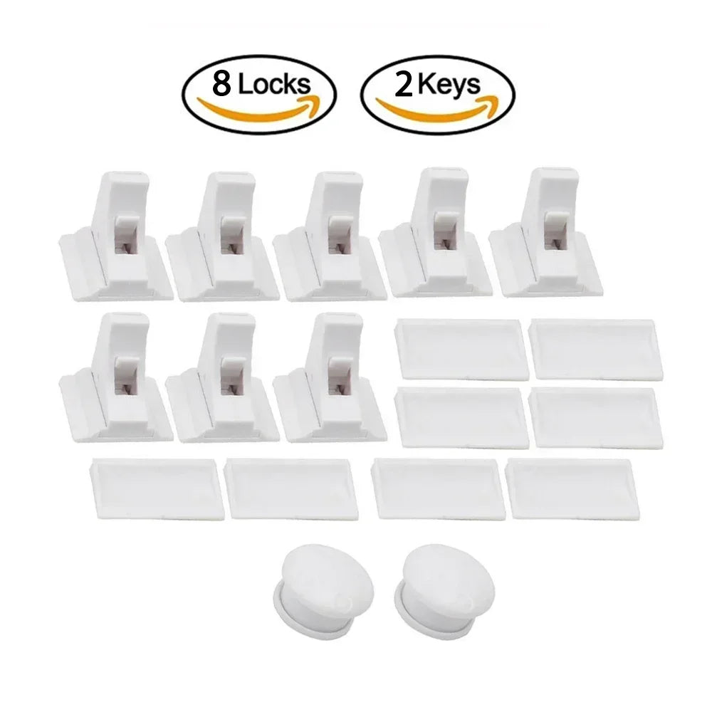 DHDH Magnetic Baby Safety Lock Children Protection Invisible Drawer Latch Cabinet Door Lock Limiter Children Security