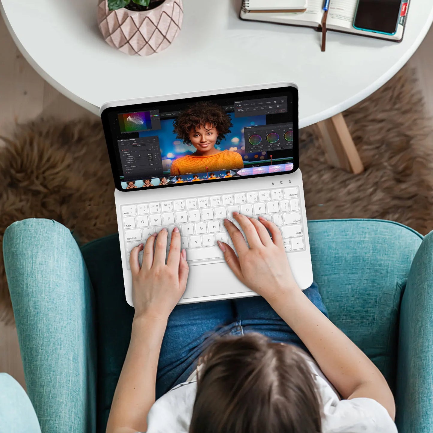 GOOJODOQ Magic Keyboard for iPad Air 6 2024 13 inch case for iPad Pro 11 12 9 Pro 13 Air 4 Air 5 for iPad 10th Generation Cover